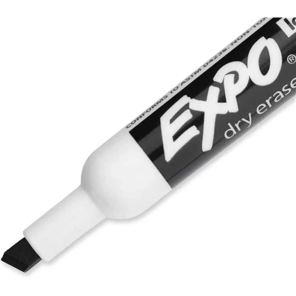 36 Pcs Dry Erase Markers Whiteboard Chisel Tip Black Home Office School Supplies